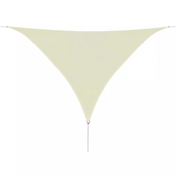 Toldo de vela triangular HDPE 3.6x3.6x3.6 m color crema Toldo de vela triangular HDPE 3.6x3.6x3.6 m color crema D