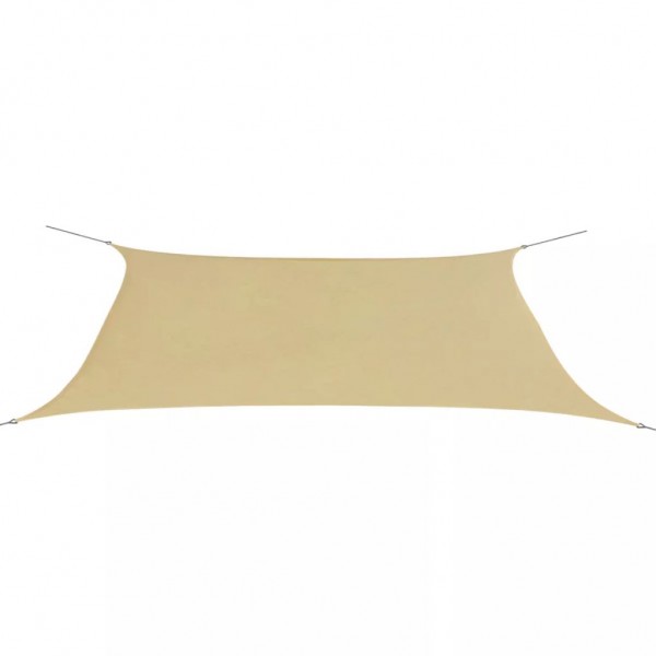 Telhado de vela retangular de tecido oxford beige 4x6 m D