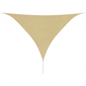 Toldo de vela triangular de tela oxford beige 5x5x5 m D