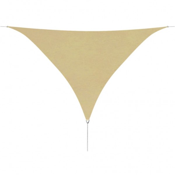 Toldo de vela triangular de tela oxford 5x5x5 m beige D