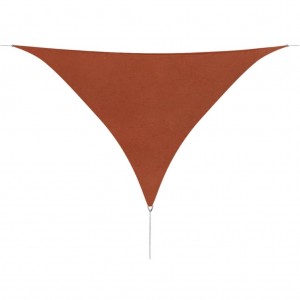 Toldo de vela triangular de tela oxford 5x5x5 m terracota D