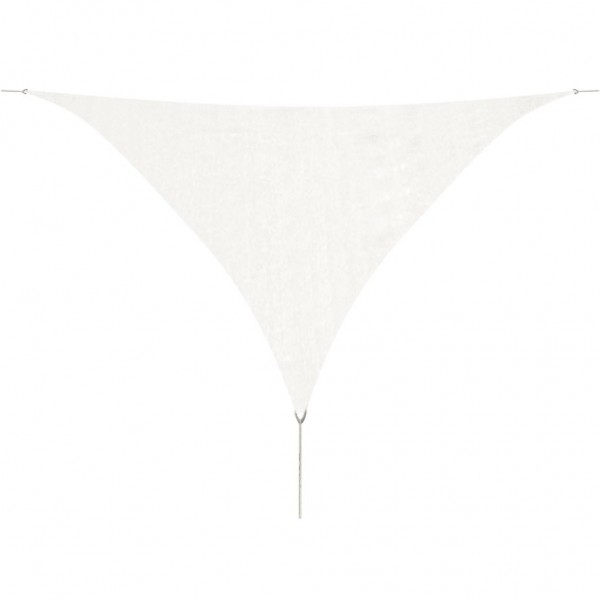 Toldo de vela triangular HDPE 5x5x5 m blanco Toldo de vela triangular HDPE 5x5x5 m blanco D
