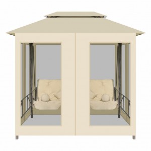 Gazebo com baloiço conversível branco nata H