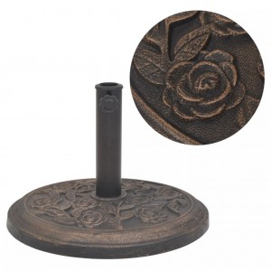 Base de guarda-sol redonda em resina bronze 9 kg D
