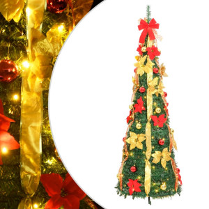 Árbol de Navidad artificial desplegable 50 LED verde 120 cm D