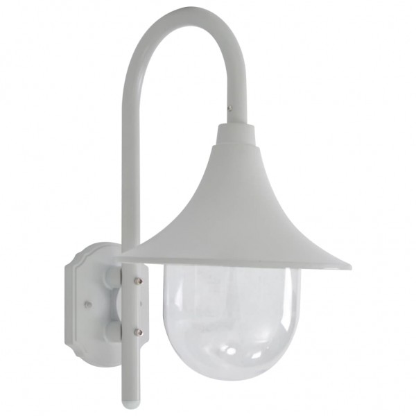 Lámpara de pared de jardín aluminio blanca E27 42 cm D