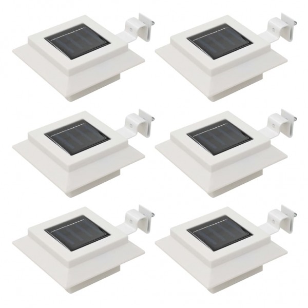 Lâmpadas solares de exterior LED quadrados 6 ou 12 cm branco D