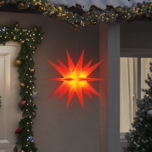 Lâmpadas de Natal LED dobráveis 3 unidades vermelho 100 cm D