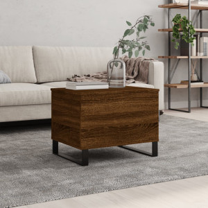 Mesa de centro madera contrachapada roble marrón 60x44.5x45 cm D