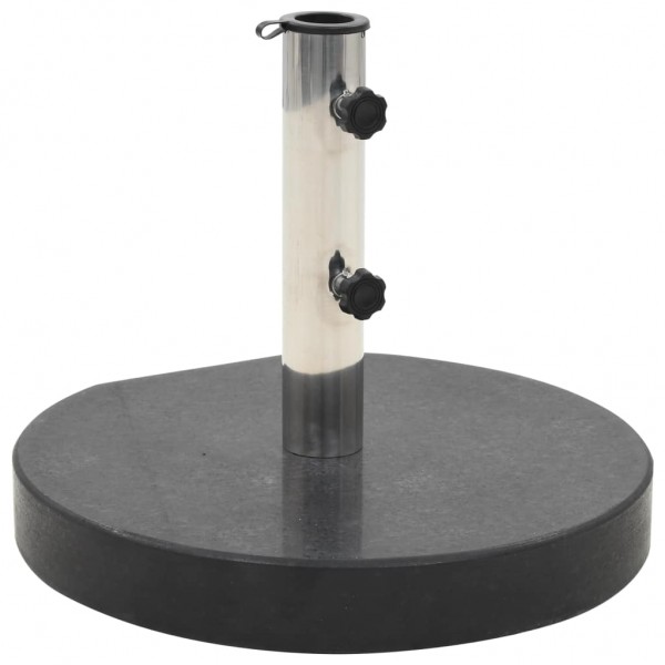 Base de sombrilla de granito redonda negro 28.5 kg D
