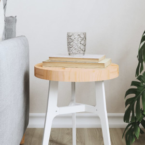 Tablero de mesa redondo madera maciza de pino Ø30x3 cm D