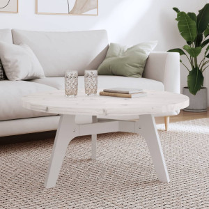 Tablero de mesa redondo madera maciza de pino blanco Ø90x3 cm D