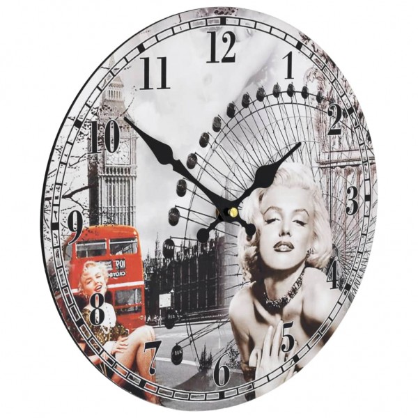 Reloj de pared vintage Marilyn Monroe 30 cm M 3