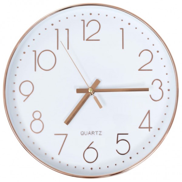 Reloj de pared 30 cm rosa dorado D