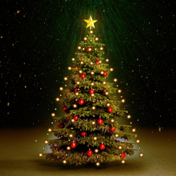 Red de luces de árbol de Navidad con 210 LEDs 210 cm D