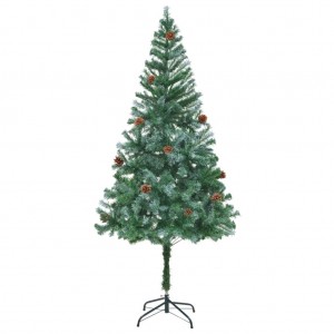 Árbol de Navidad glaseado con piñas 180 cm D