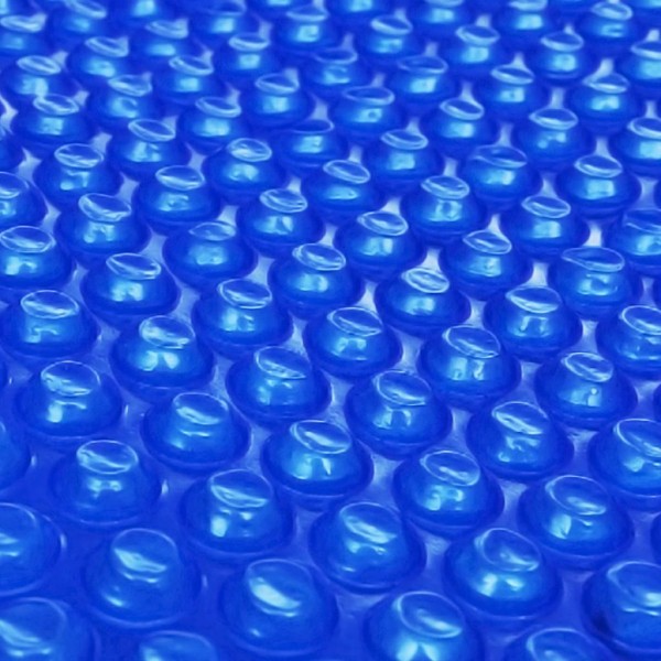 Cubierta solar de piscina de PE redonda y flotante 455 cm azul D