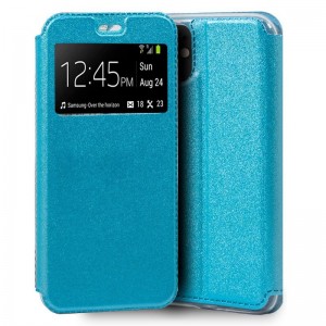 Fundação COOL Flip Cover para iPhone 11 Liso Celeste D