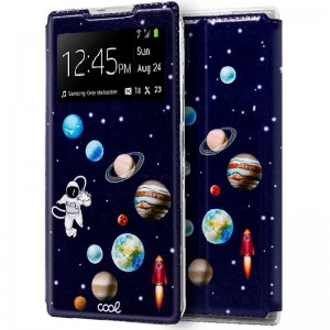 Fundação COOL Capa de Flip para Samsung N970 Galaxy Note 10 Desenhos de Astronauta D