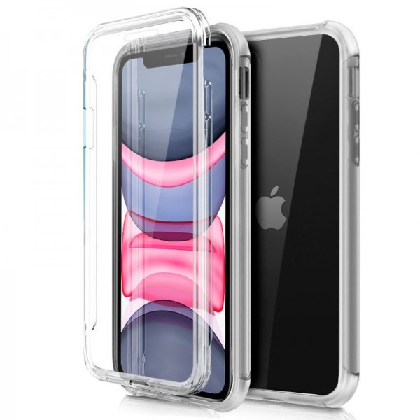 Funda Silicona 3D iPhone 11 (Transparente Frontal + Trasera) D