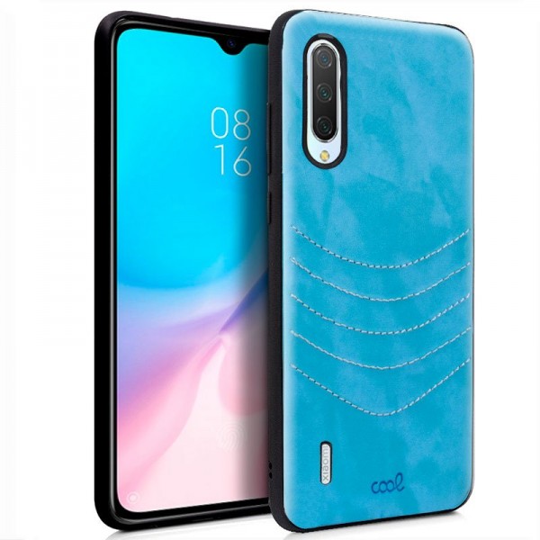 Carcasa COOL para Xiaomi Mi 9 Lite Leather Bordado Celeste D