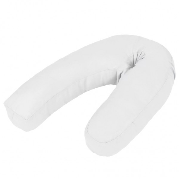 Almohada de embarazo con forma de J 54x(36-43) cm blanca D