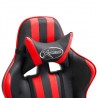 Silla de gaming de cuero sintético rojo 5