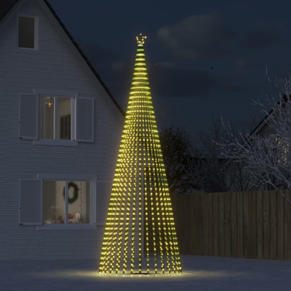 Cone de luz para árvore de Natal 1544 LEDs brancos quentes 500 cm D