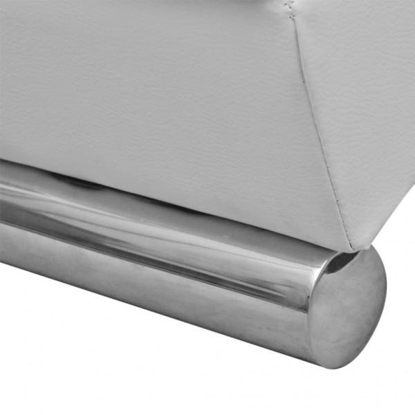 Chaise longue couro artificial branco M 3