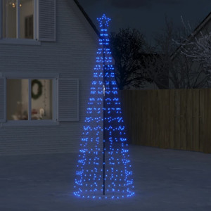 Árvore de Natal cônica com estacas 570 LEDs azul 300 cm D