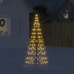 Árvore de Natal na bandeira 200 LED branco quente 180cm D