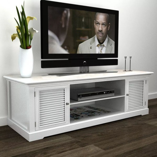 Mueble para la TV de madera blanca | Muebles para TV | AllZone