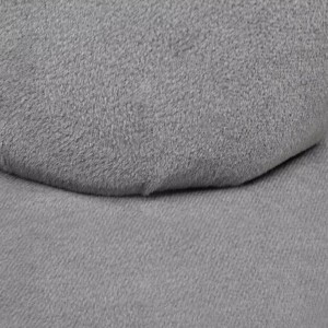 Sillón en forma de mano de terciopelo gris H