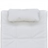 Diván con almohada de cuero sintético blanco 5