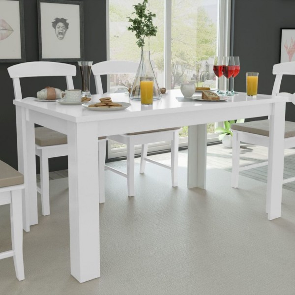 Mesa de jantar branca 140x80x75 cm D