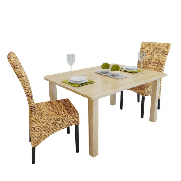 Cadeiras de jantar 2 unidades madeira maciça de manga e abacaxi D