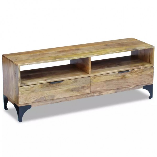 Mueble para TV madera de mango 120x35x45 cm D
