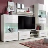 Juego de muebles de salón 5 piezas con iluminación LED blanco 3