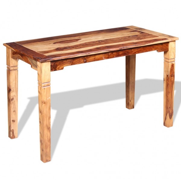 Mesa de comedor de madera maciza de sheesham 120x60x76 cm D
