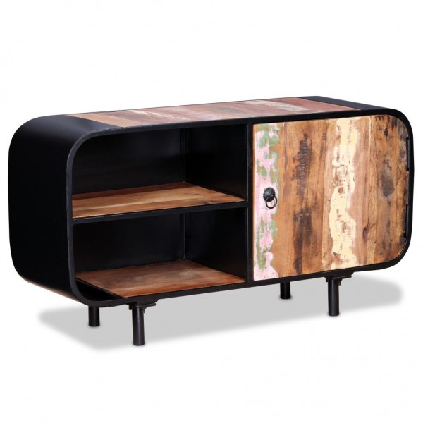 Mueble para TV de madera reciclada 90x30x48 cm D