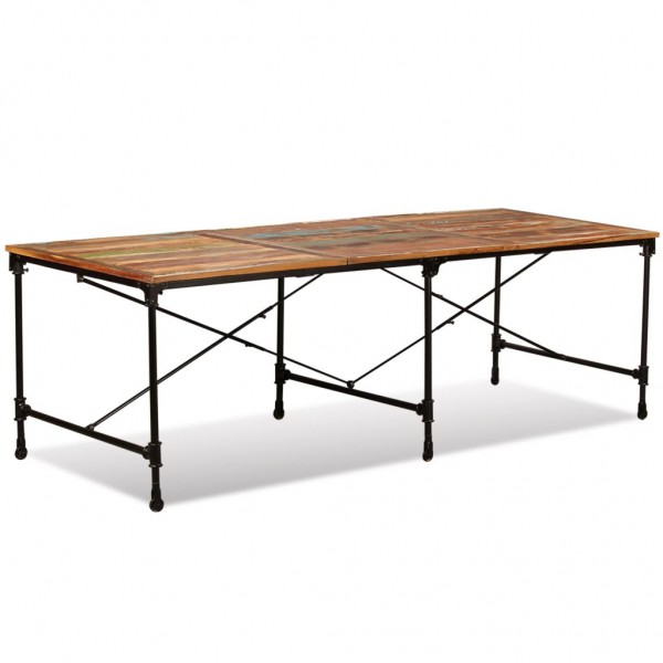 Mesa de jantar de madeira maciça reciclada 240 cm D