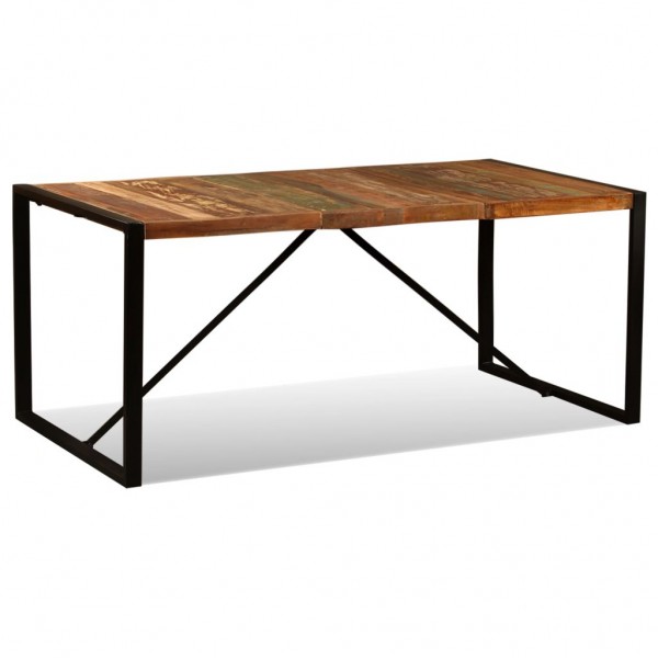 Mesa de comedor de madera maciza reciclada 180 cm D