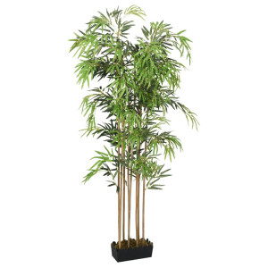 Árbol de bambú artificial con 1650 hojas verde 180 cm D