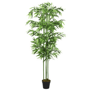 Árbol de bambú artificial con 384 hojas verde 120 cm D