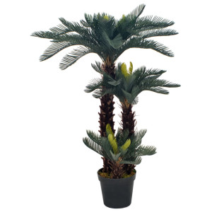 Planta artificial palmera cica con macetero 125 cm verde D