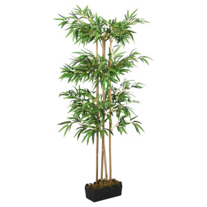 Árbol de bambú artificial con 1216 hojas verde 180 cm D