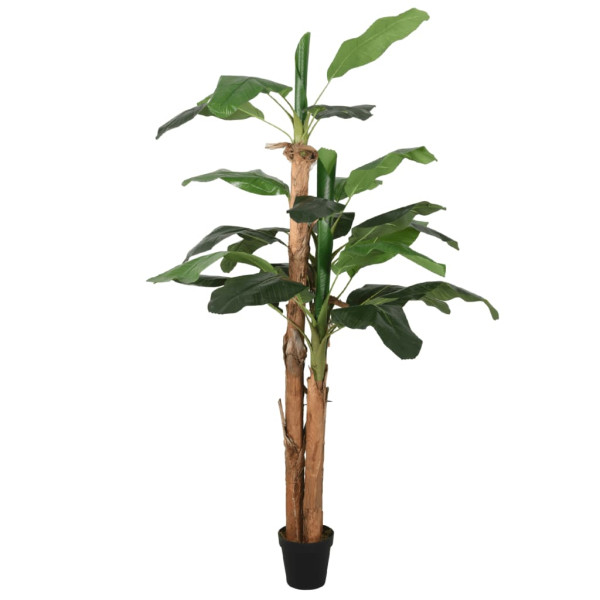 Árvore de banana artificial 19 folhas verdes 180 cm D