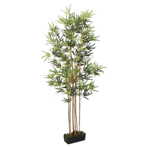 Árvore de bambu artificial com 368 folhas verdes 80 cm D