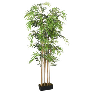 Árvore de bambu artificial com 730 folhas verdes 120 cm D