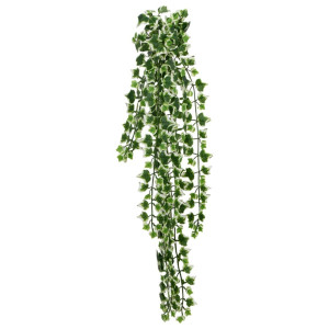 Plantas artificiales colgantes 12 uds verde y blanco 90 cm D